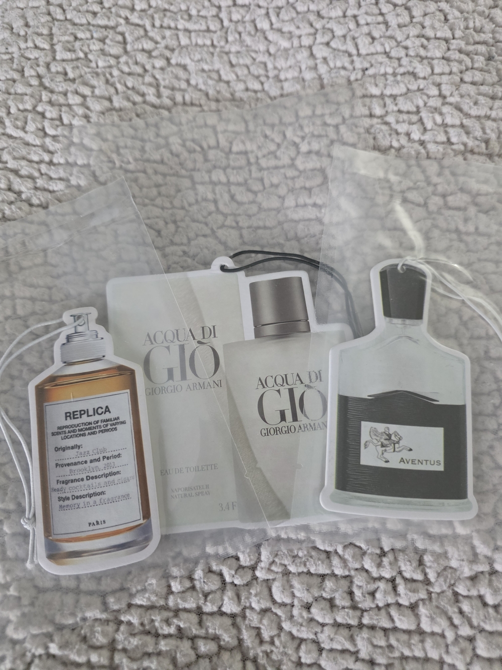 Bundle Of 3 Hanging Air Freshener Pack - Clear, White, Black, Amber